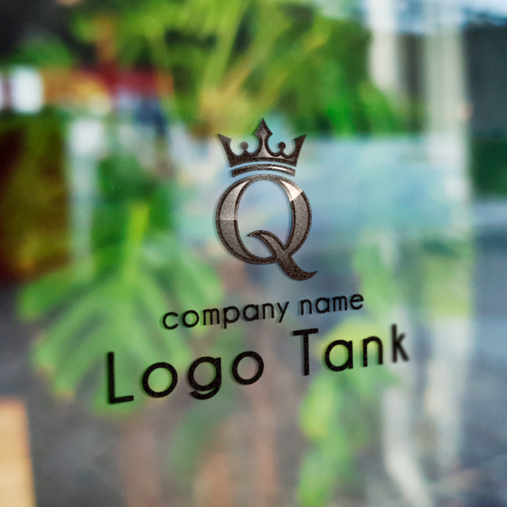 カッティングシート 作成 | 王冠+Qをモチーフにした高級感のあるロゴ