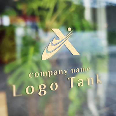 カッティングシート作成 | アルファベットのX・3本の矢をモチーフにしたロゴ