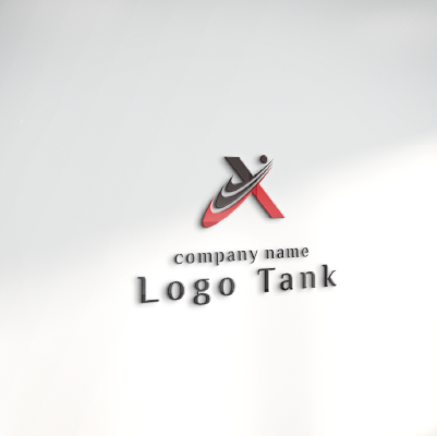 立体・カルプ看板作成 | アルファベットのX・3本の矢をモチーフにしたロゴ