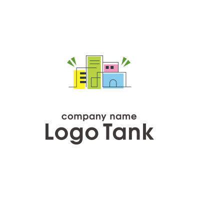 街並み・多様性・イラストロゴ