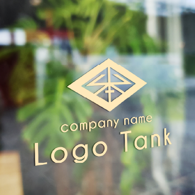 家紋風「山本」さん 山本/家紋/シンプル/和/モダン/クール/菱形/ /,ロゴタンク,ロゴ,ロゴマーク,作成,制作