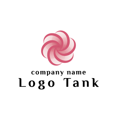 螺旋ピンクフラワーロゴ