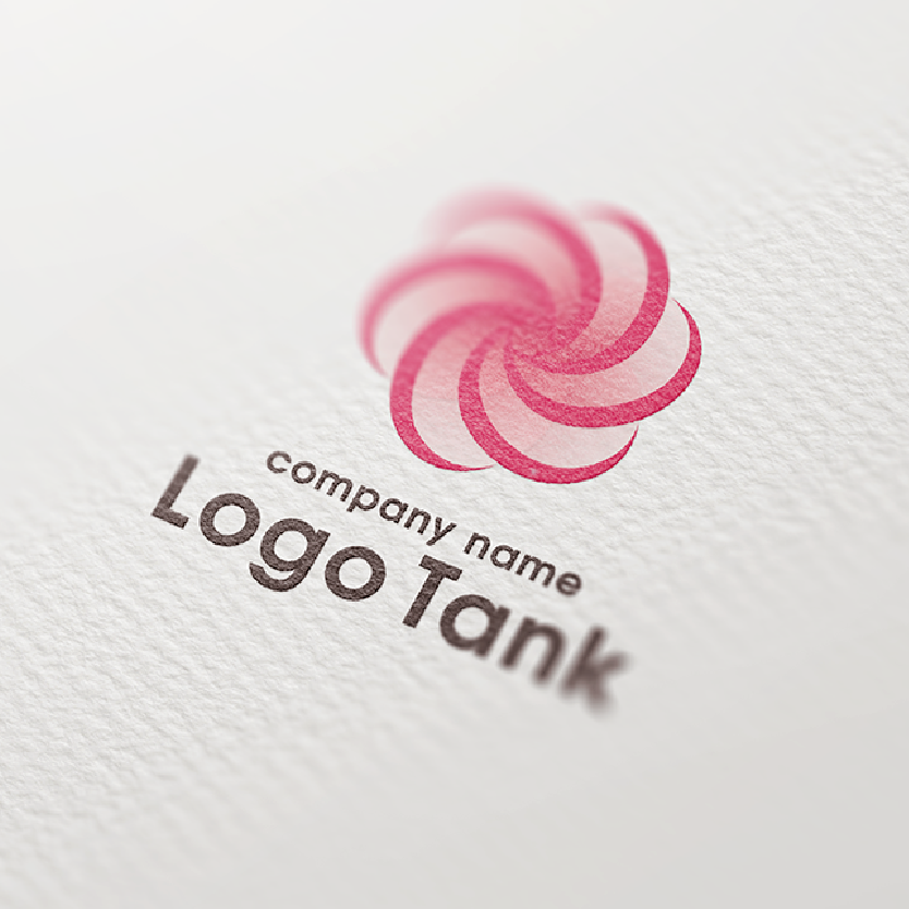 螺旋ピンクフラワーロゴ