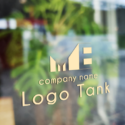 ME ME/M/E/私/自身/シンプル/モダン/建物/ /,ロゴタンク,ロゴ,ロゴマーク,作成,制作