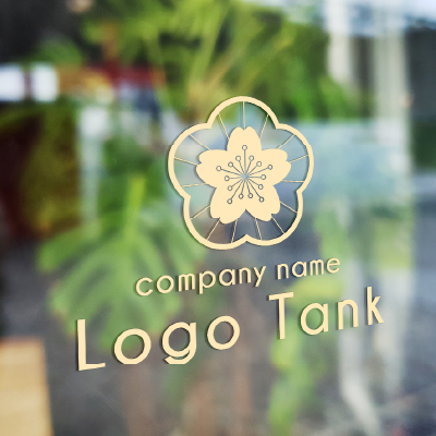 桜 桜/春/家紋風/印/ナチュラル/シンプル/ピンク/柔らかい/優しい/ /,ロゴタンク,ロゴ,ロゴマーク,作成,制作