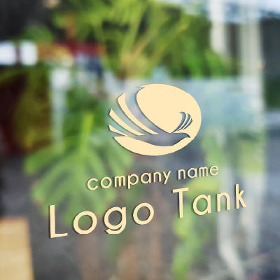 希望の青い鳥 青い鳥/幸せ/未来/前進/翼/希望/平和/清潔/信頼/洗練/シンプル/青/水色/クール/ /,ロゴタンク,ロゴ,ロゴマーク,作成,制作