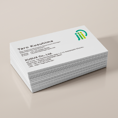 名刺・ショップカード 作成 | 漢字の川や繋がりのロゴ