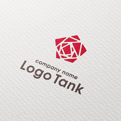 抽象的な薔薇のロゴ