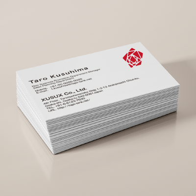 名刺・ショップカード 作成 | 抽象的な薔薇のロゴ