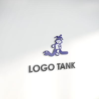 立体・カルプ看板 作成 | ヘビに乗った子供のロゴ