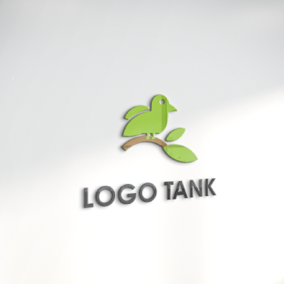 立体・カルプ看板 作成 | 木の枝に止まった鳥のロゴ