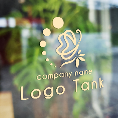 ヒーリング バタフライ 蝶/バタフライ/葉/グリーン/癒し/健やか/ハート/リラックス/ヒーリング/健康/ナチュラル/シンプル/サロン/医療/福祉/介護/看護/病院/ヨガ/ /,ロゴタンク,ロゴ,ロゴマーク,作成,制作