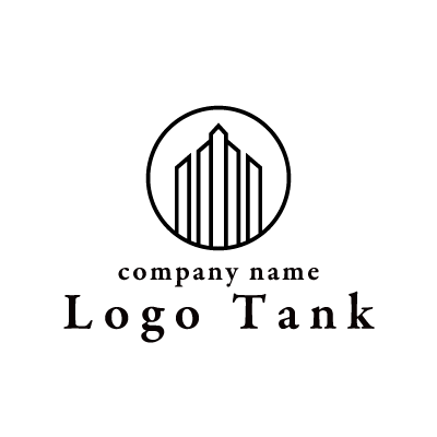 シンプルなビルのロゴ