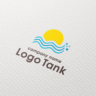 太陽と波のロゴ
