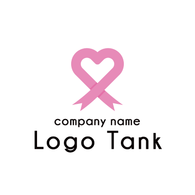 ハートとリボンのロゴ