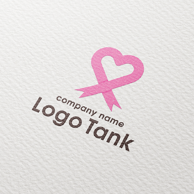 ハートとリボンのロゴ
