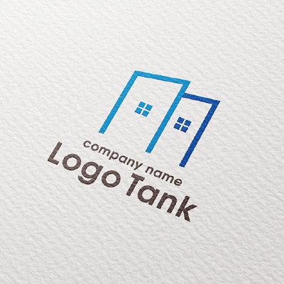 シンプルな建物のロゴ