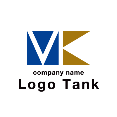 抽象的なMとKのロゴ