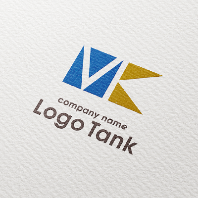 抽象的なMとKのロゴ