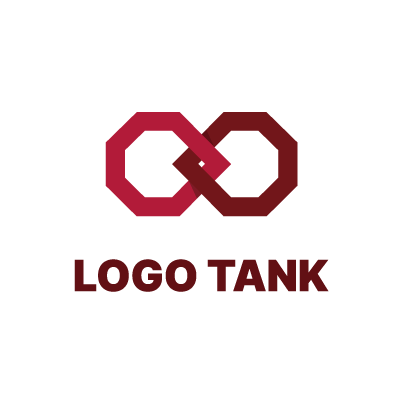 横に連結した八角形で構成された数字8ロゴ