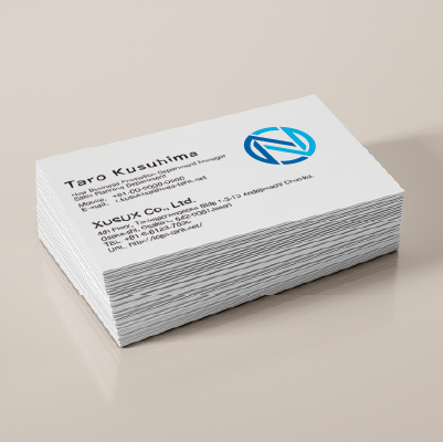 名刺・ショップカード作成 | アルファベットのNをモチーフに繋がりをイメージしたロゴ