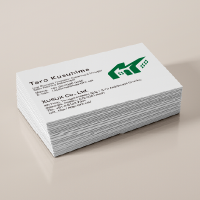 名刺・ショップカード作成 | アルファベットのM・建物をモチーフにしたロゴ