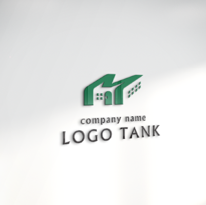 立体・カルプ看板作成 | アルファベットのM・建物をモチーフにしたロゴ