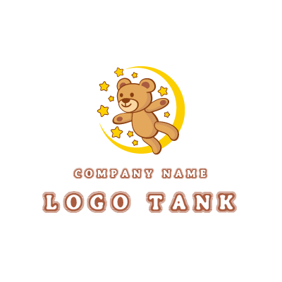 かわいいクマのロゴマーク ロゴタンク 企業 店舗ロゴ シンボルマーク格安作成販売