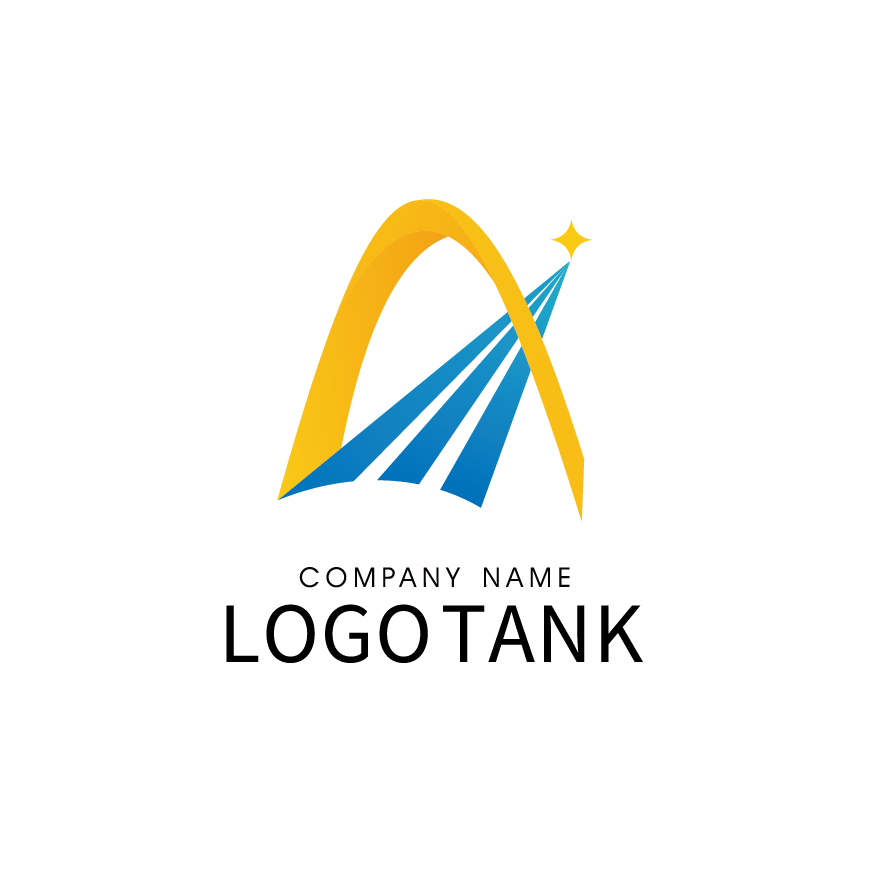 光と直線の流れによる統合を表現したロゴ