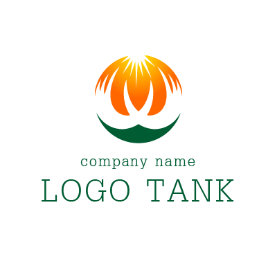 輝く太陽のロゴマーク ロゴタンク 企業 店舗ロゴ シンボルマーク格安作成販売