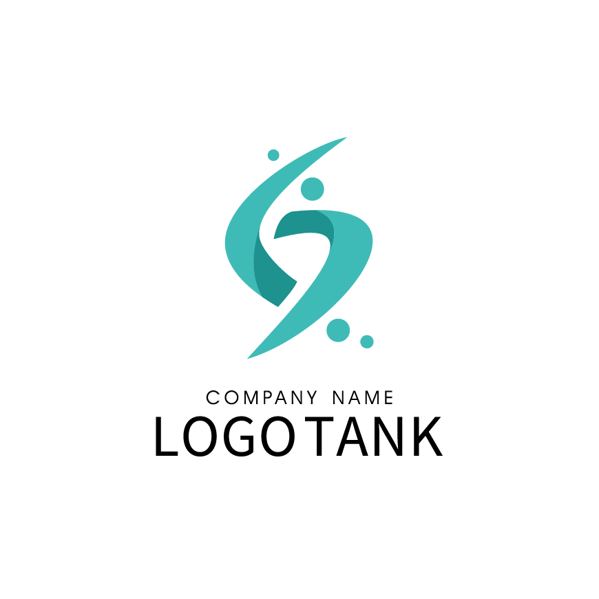  アクア・フロー（Aqua Flow） エメラルドグリーン / スタイリッシュ / 先進的 / 流動 / 変革 / プロフェッショナル / エネルギー /,ロゴタンク,ロゴ,ロゴマーク,作成,制作