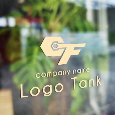 テクノロジー系「C・F」 C/F/TEC系/テクノロジーi半導体/回路/未来/先進的/ダイナミック/グラデーション/IT/ /,ロゴタンク,ロゴ,ロゴマーク,作成,制作