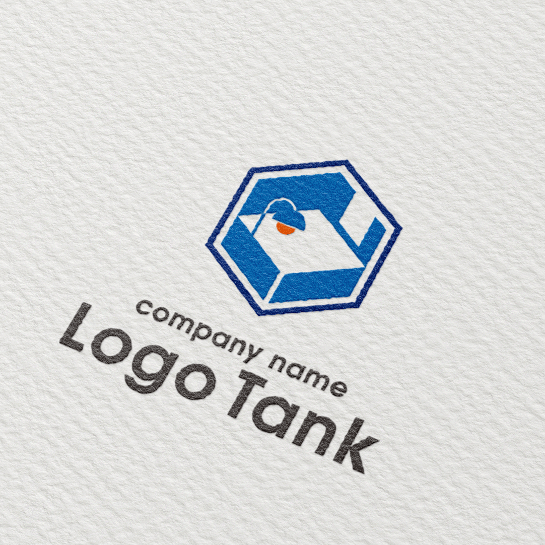 六角・家・矢印ロゴ