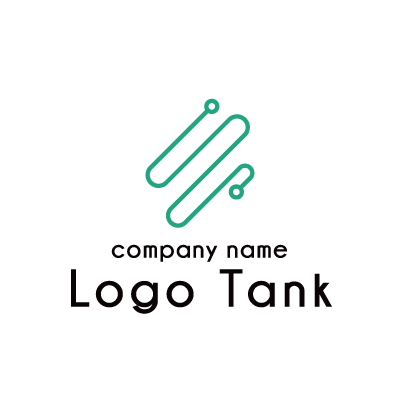 線と点が繋がるロゴ