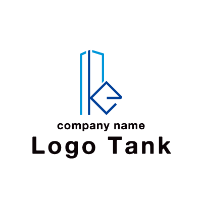 建物とKeのロゴ