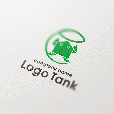 折り紙調のカエル