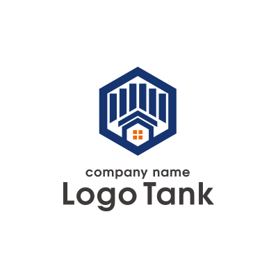 六角・家・ビルロゴ