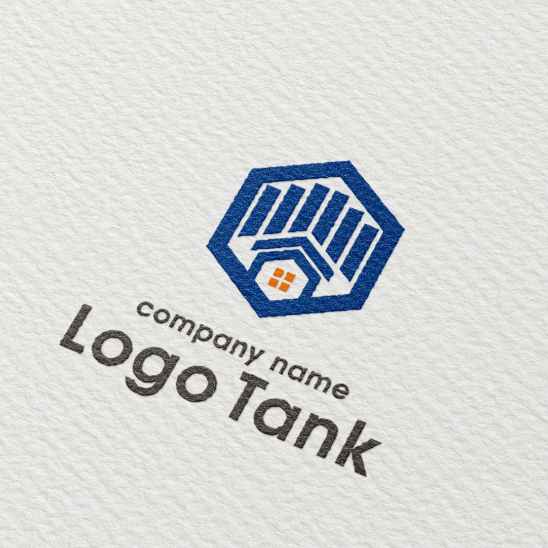 六角・家・ビルロゴ