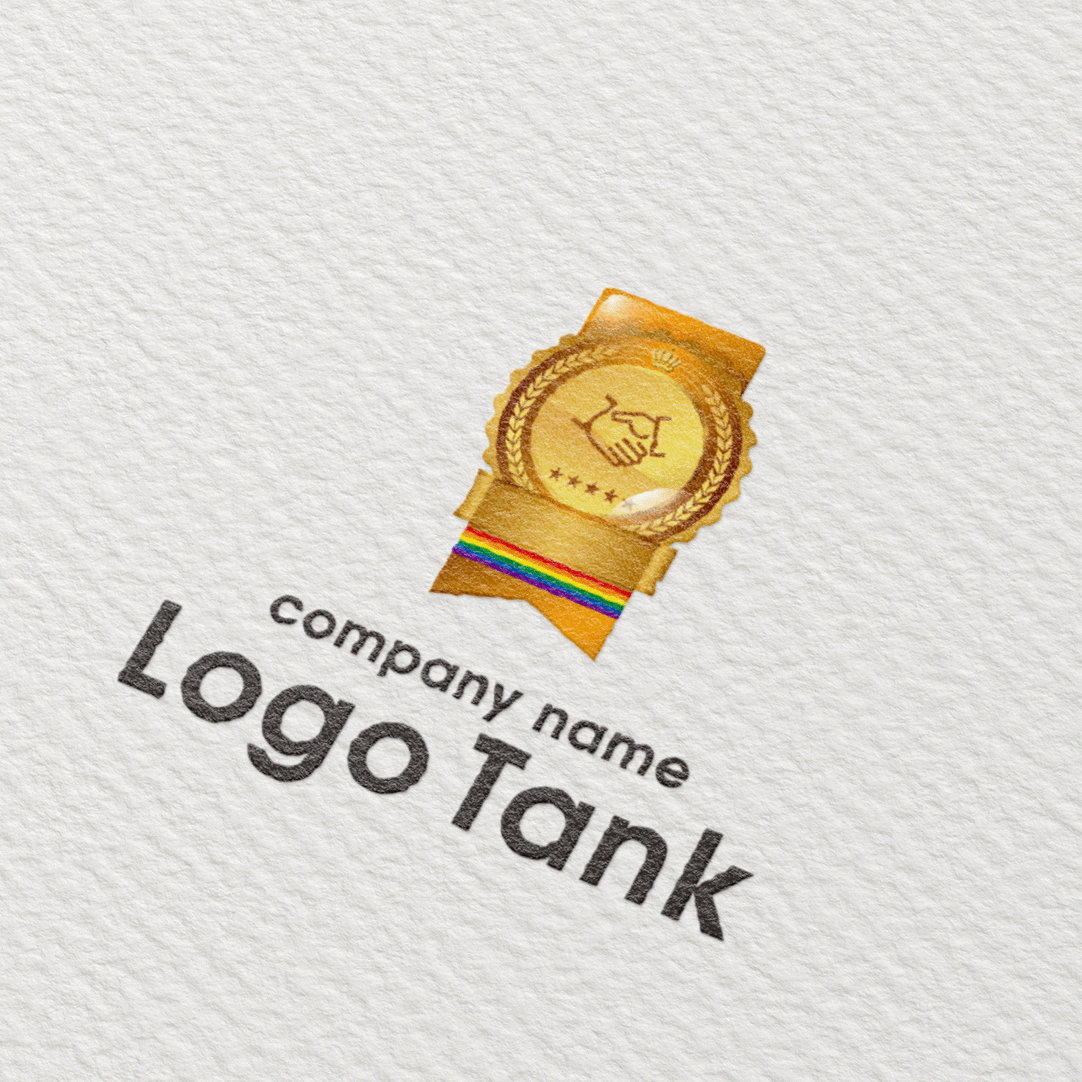 握手・メダルエンブレムロゴ