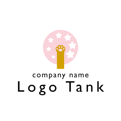 桜と猫の手のロゴ