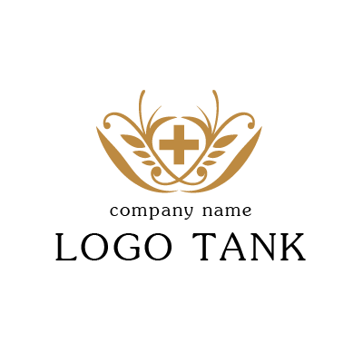 麦と十字架のロゴマーク ロゴタンク 企業 店舗ロゴ シンボルマーク格安作成販売