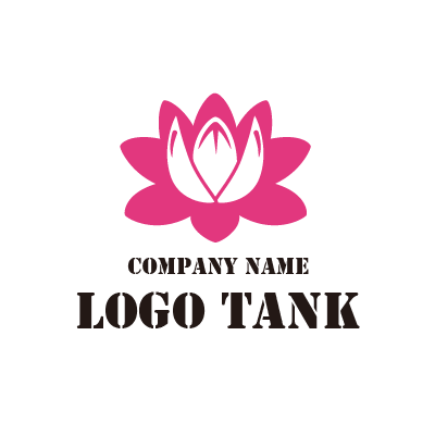 蓮の花をイメージしたシンプルなロゴ ロゴデザインの無料リクエスト ロゴタンク
