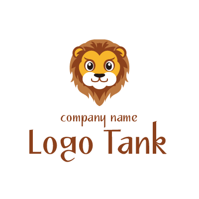 かわいいライオンのイラストロゴマーク ロゴタンク 企業 店舗ロゴ シンボルマーク格安作成販売