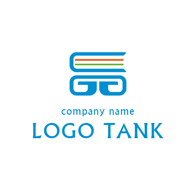 本をシンプルに表現したロゴマーク ロゴタンク 企業 店舗ロゴ シンボルマーク格安作成販売