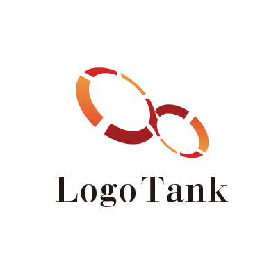 暖色系の無限インフィニティロゴマーク ロゴタンク 企業 店舗ロゴ シンボルマーク格安作成販売