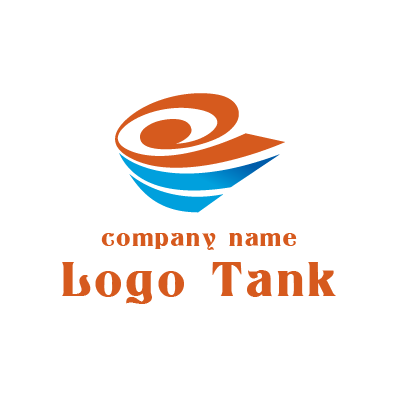 うずまきのような形のロゴマーク ロゴタンク 企業 店舗ロゴ シンボルマーク格安作成販売