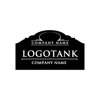 黒板風の黒看板ロゴ ロゴタンク 企業 店舗ロゴ シンボルマーク格安作成販売
