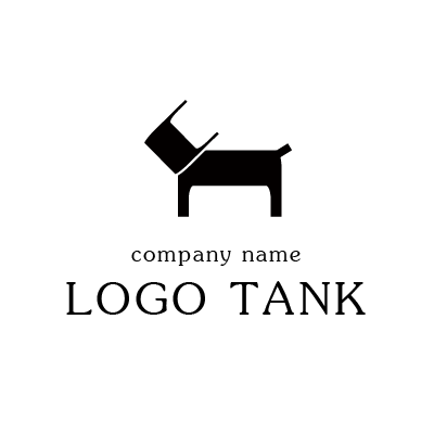 犬の図形化ロゴ
