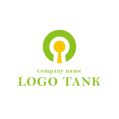円に鍵のデザインロゴ