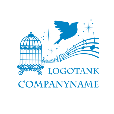 童話イメージの青い鳥のロゴ 鳥ロゴ /,ロゴタンク,ロゴ,ロゴマーク,作成,制作